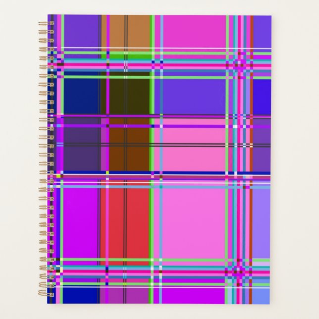 Rosa Schottenstoff-Muster Tuch Madras Planer (Vorderseite)