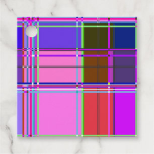 Rosa Schottenstoff-Musterstoff Madras Geschenkanhänger