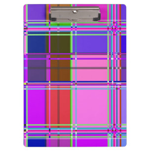 Rosa Schottenstoff-Musterstoff Madras Klemmbrett