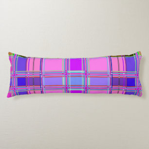 Rosa Schottenstoff-Musterstoff Madras Seitenschläferkissen