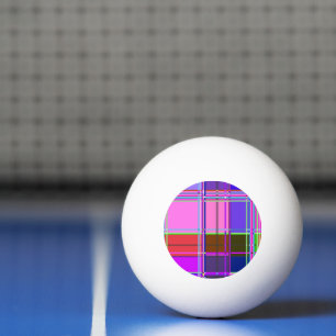 Rosa Schottenstoff-Musterstoff Madras Tischtennisball