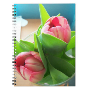 Rosa Schreibtisch-Tulpen Notizblock