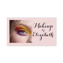Rosa Schrift Foto-Makeup-Visitenkarte
