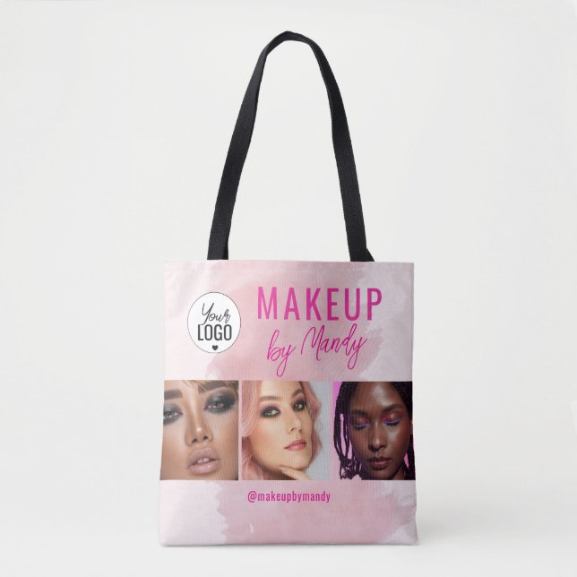 Rosa Schrift Logo 3 Foto Wasserfarbe Make-up  (Vorderseite)