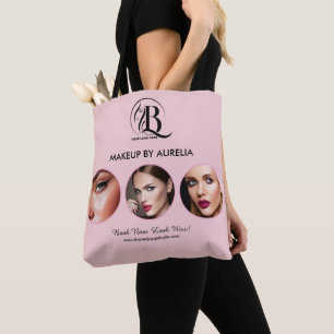 Rosa Schrift-Logo Foto-Make-up