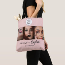 Rosa Schrift-Logo Foto-Make-up-Studio