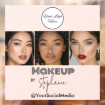 Rosa Schrift-Logo Foto Make-up-Studio