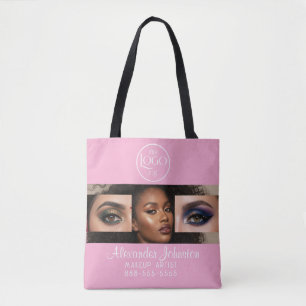 Rosa Schrift-Logo-Foto-Makeup-Studio