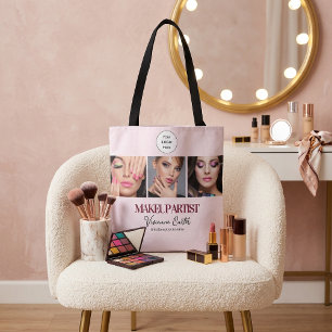 Rosa Schrift-Logo-Foto-Makeup-Studio