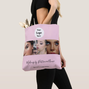 Rosa Schrift-Logo-Foto-Makeup-Studio