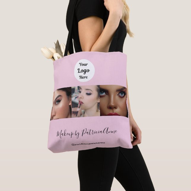 Rosa Schrift-Logo-Foto-Makeup-Studio  (Von Nahem)