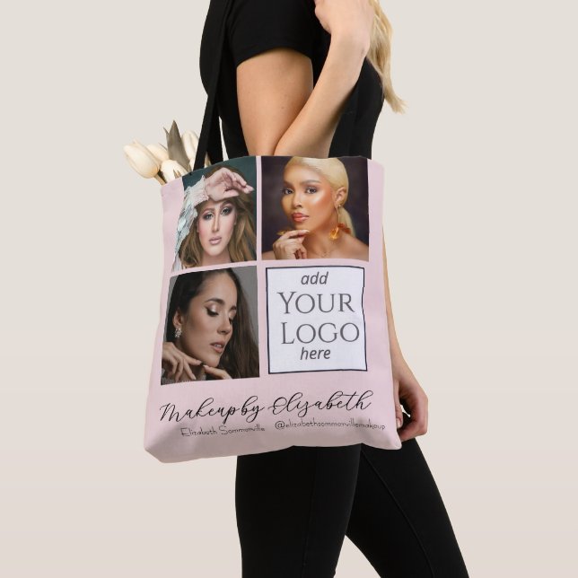 Rosa Schrift-Logo-Foto-Makeup-Studio (Von Nahem)