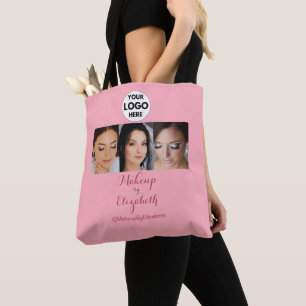Rosa Schrift-Logo-Foto-Makeup-Studio