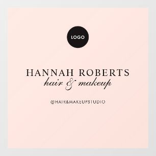 Rosa Schrift-Logo Haar-Make-up-Studio Fensteraufkleber