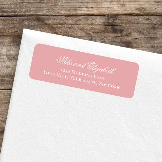 Rosa Schrift Namen Hochzeitsadressetikett