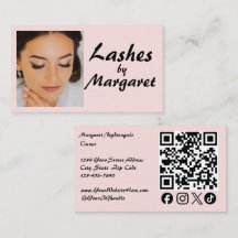 Rosa Schrift Sozial-Symbol QR-Code Foto Wimpern