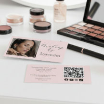 Rosa Schrift Soziales Icon QR-Code Foto Make-up