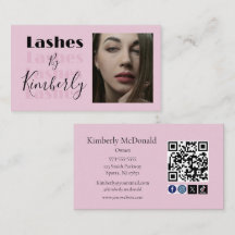 Rosa Schrift Soziales Icon QR-Code Foto Wimpern
