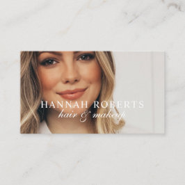 Rosa Schriftzug Social QR Code Foto Haar Make-up Visitenkarte