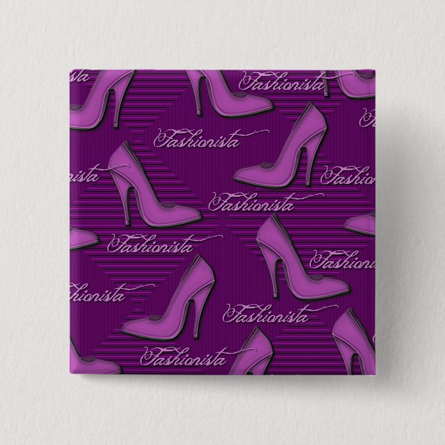 Rosa Schuhe-Mode-Button Button (Vorderseite)