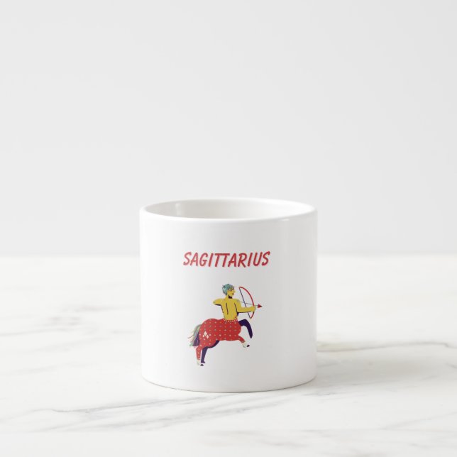 Rosa Schütze, Tierkreiszeichen, Sternzeichen Espressotasse (Vorderseite)