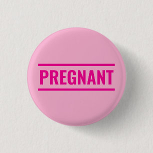 Rosa schwanger button