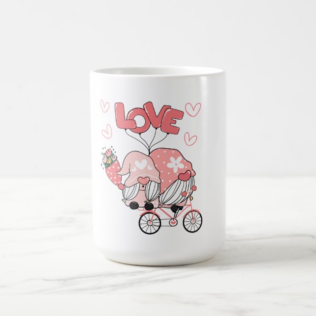 Rosa Schwarz - Der moderne Valentinstag Kaffeetasse (Mittel)