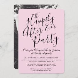 Rosa schwarz glücklich immer nach der Hochzeitsfei Einladung