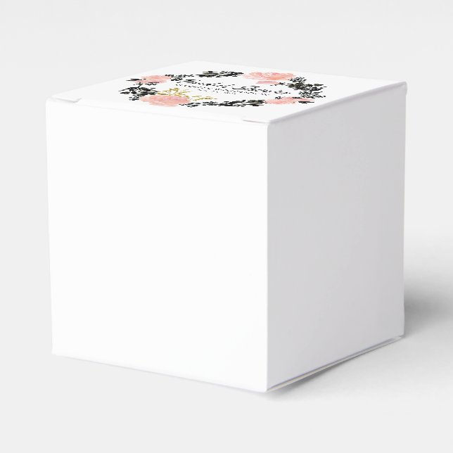 Rosa, Schwarz, Gold, Brautparty Geschenkschachtel (Vorderseite)