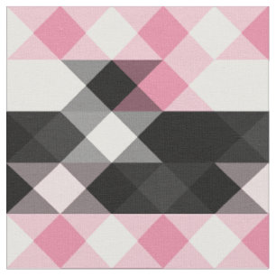 rosa schwarz grau weiß geometrisch stoff