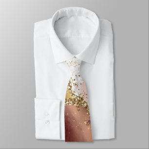 Rosa Schwarz Mauve Gold Glitzer Agate Marmor Krawatte