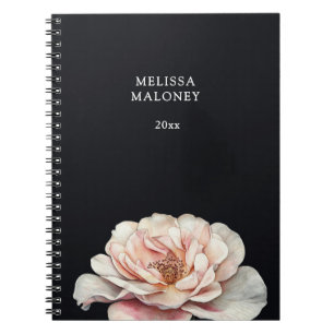 Rosa Schwarz mit Blush-Rosa-Anstrich Notizblock