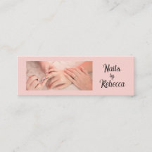 Rosa-Schwarz-Schrift-Foto-Nagel-Maniküre-Mini