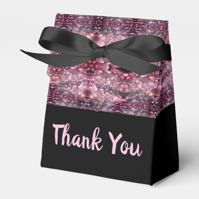 Rosa Schwarz und Burgund Geschenkschachtel (Vorderseite)