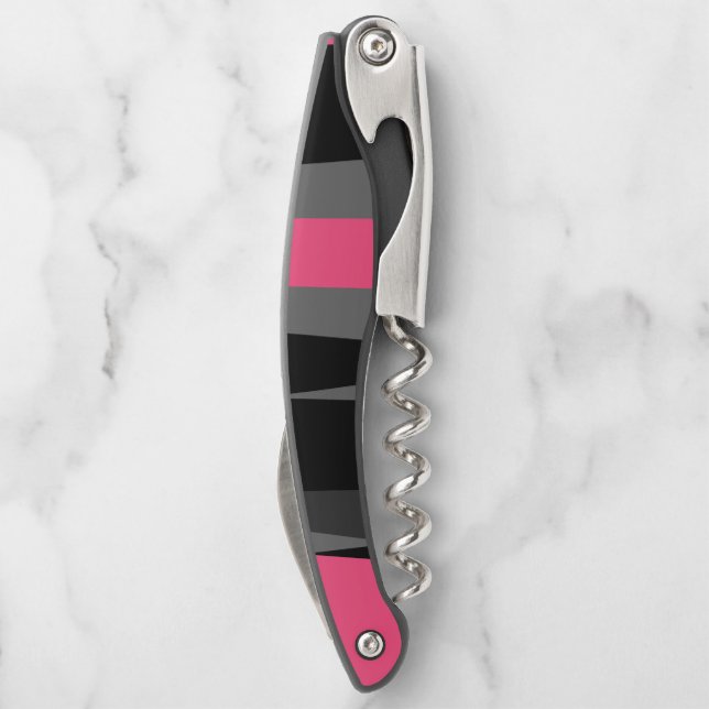 Rosa Schwarz und Grau Kellnermesser (Rückseite)