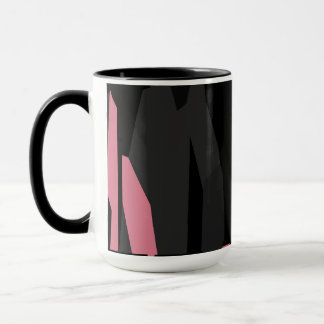 Rosa Schwarz und Grau Tasse