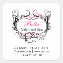 Rosa, schwarz und weiß Chic Business Aufkleber