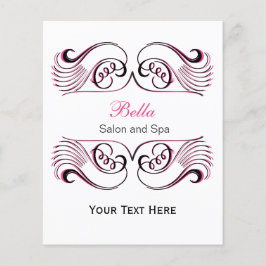 Rosa, Schwarz und Weiß Chic Business Flyer