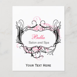 Rosa, Schwarz und Weiß Chic Business Flyer