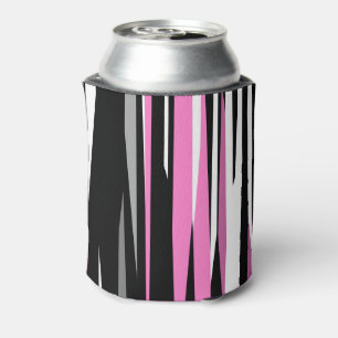 Rosa Schwarz/Weiß Abstrakt Dosenkühler