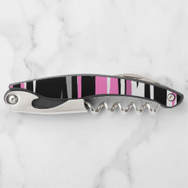 Rosa Schwarz/Weiß Abstrakt Kellnermesser