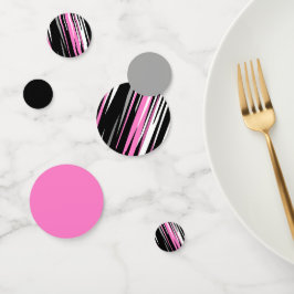 Rosa Schwarz/Weiß Abstrakt Konfetti