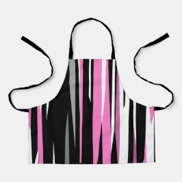 Rosa Schwarz/Weiß Abstrakt Schürze