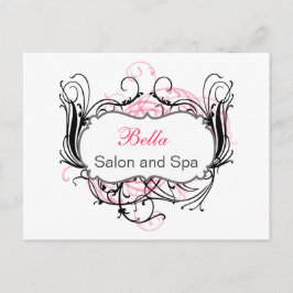 Rosa Schwarz-Weiß Chic Business Danke Karten