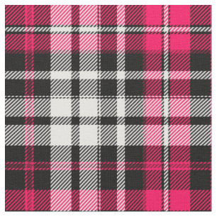 Rosa Schwarz Weiß Kariert Tartan Stoff