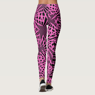 rosa-schwarze Blumen rosa-schwarze Anista Leggings