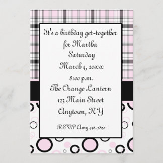 Rosa Schwarze Einladung