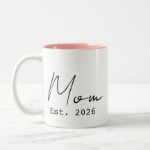 Rosa Schwarze Elegante Schrift Neue Mutter Gegr. 2