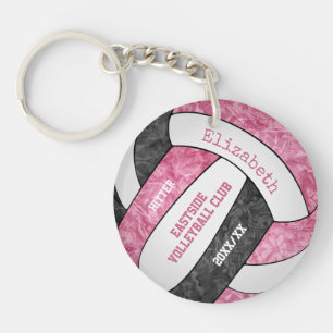 Rosa Schwarze Mannschaft wählt Mädchen Sport Volle Schlüsselanhänger