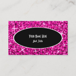 Rosa schwarze ovale Visitenkarteschablone des Visitenkarte